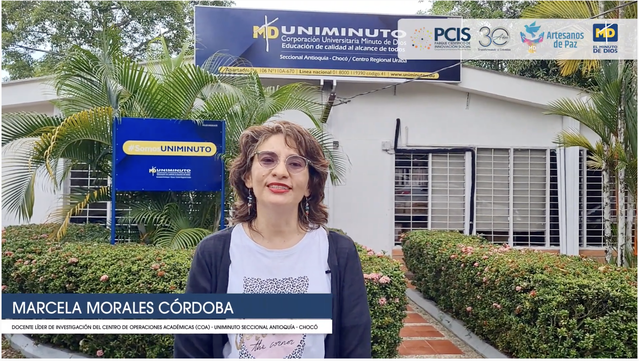 Marcela Morales Córdoba, docente líder de Investigación del Centro de Operaciones Académicas (COA) y líder de grupo de investigación DIVERSIA  UNIMINUTO Seccional Antioquia – Chocó – Artesanos de Paz UNIMINUTO